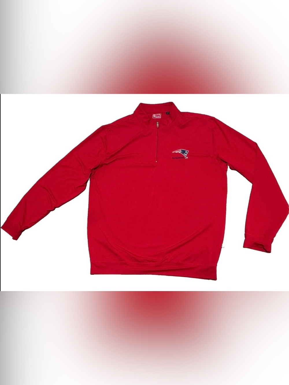 Fanatics Red Quarter-Zip New England Patriots Pullover